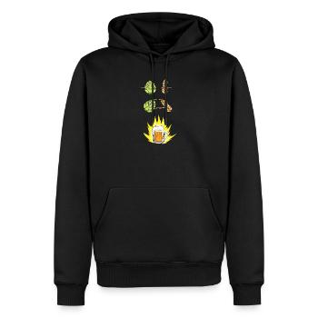 Bier Fusion Hopfen Malz Anime Manga Biertrinker - Männer Premium Bio Hoodie - Schwarz - Vorne - Nico (187cm)