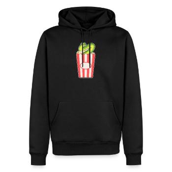 Maïs soufflé serpent - Sweat à capuche Premium bio Homme - noir - Devant - Nico (187cm)