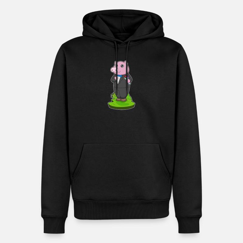Pig Groom Jacket Mariage - Sweat à capuche Premium bio Homme - noir