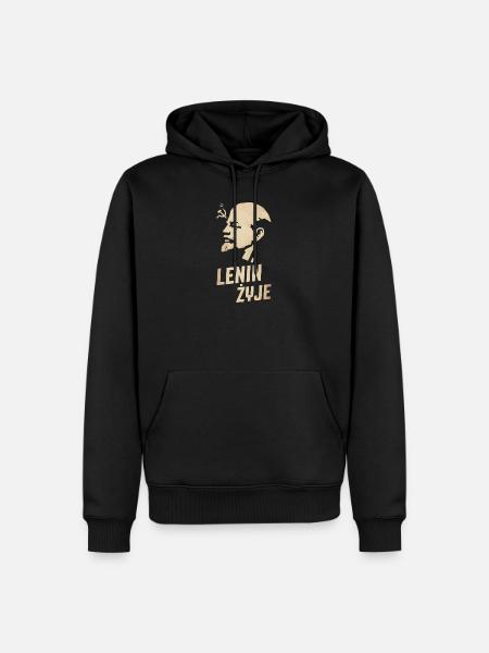 Lenin lebt - Männer Premium Bio Hoodie - Schwarz