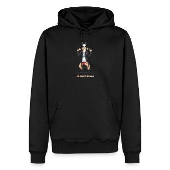 Lustiges Karate Lama - Männer Premium Bio Hoodie - Schwarz - Vorne - Nico (187cm)