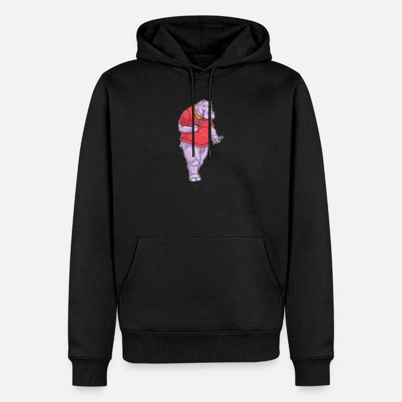 Fléchette hippopotame - Sweat à capuche Premium bio Homme - noir