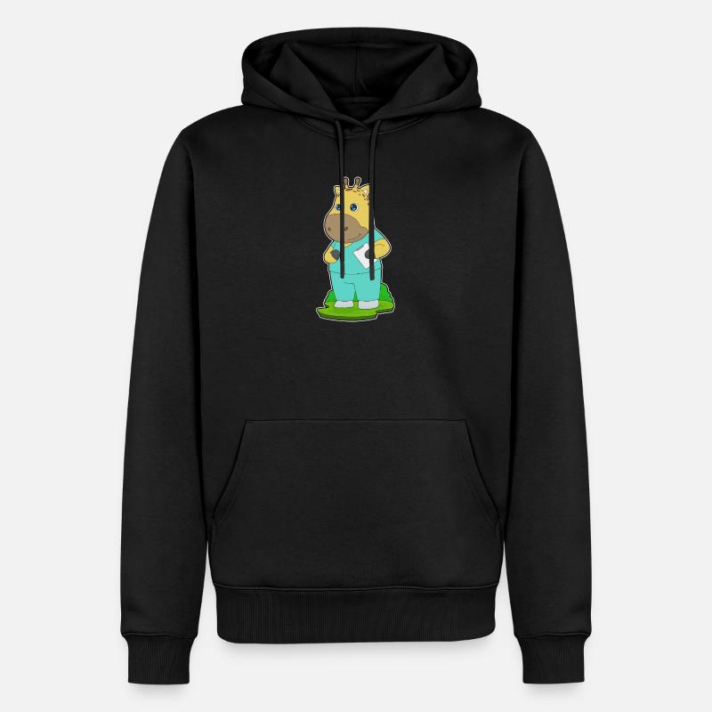 Giraffe Krankenschwester - Männer Premium Bio Hoodie - Schwarz