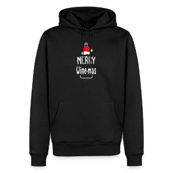 Merry Wine-mas funny Christmas gift - Men’s Premium Organic Hoodie - black - Front - Nico (187cm)
