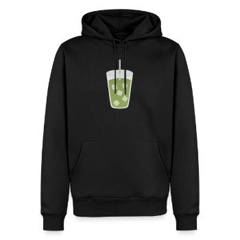 Eisgekühltes Matcha Latte Getränk - Männer Premium Bio Hoodie - Schwarz - Vorne - Nico (187cm)