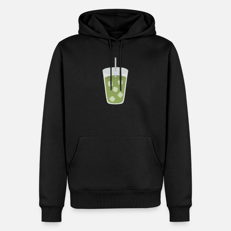 Boisson glacée au matcha latte - Sweat à capuche Premium bio Homme - noir