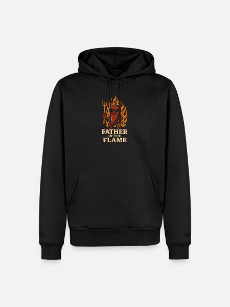 Saucier Pieux Chili Fermenté Épicé - Sweat à capuche Premium bio Homme - noir
