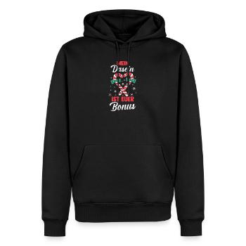 Noël du Père Noël - Sweat à capuche Premium bio Homme - noir - Devant - Nico (187cm)