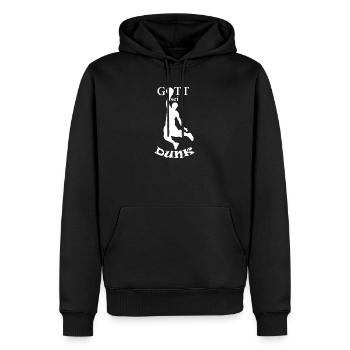 Gott sei Dunk - Männer Premium Bio Hoodie - Schwarz - Vorne - Nico (187cm)