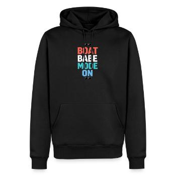 Les poils de mer s’en fichent - Sweat à capuche Premium bio Homme - noir - Devant - Nico (187cm)
