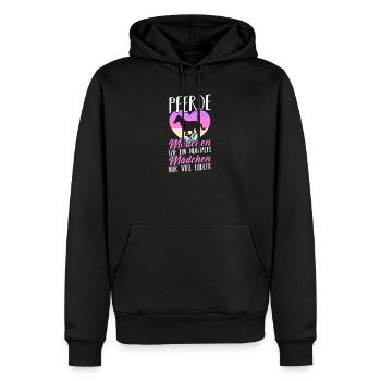 Reiten Pferdeliebhaber Reiterhof Pferde - Männer Premium Bio Hoodie - Schwarz - Vorne - Nico (187cm)