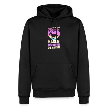 Reiten Mama Mutter Pferdeliebhaber Reiterhof Pferd - Männer Premium Bio Hoodie - Schwarz - Vorne - Nico (187cm)