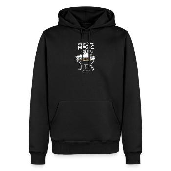 Magie du barbecue magique - Sweat à capuche Premium bio Homme - noir - Devant - Nico (187cm)