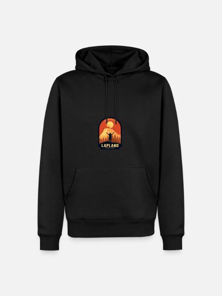 Lapland Finland Scandinavian Nature - Men’s Premium Organic Hoodie - black