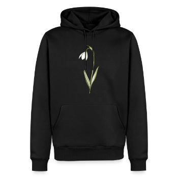 petits perce-neige - Sweat à capuche Premium bio Homme - noir - Devant - Nico (187cm)