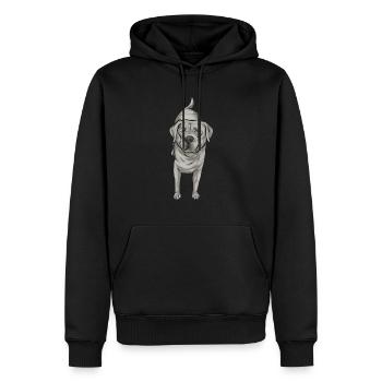Silver Labrador Retriever Silver Lab - Sweat à capuche Premium bio Homme - noir - Devant - Nico (187cm)