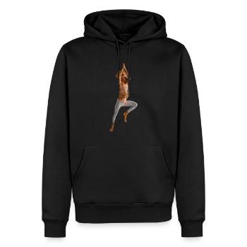 Vizsla - Männer Premium Bio Hoodie - Schwarz - Vorne - Nico (187cm)