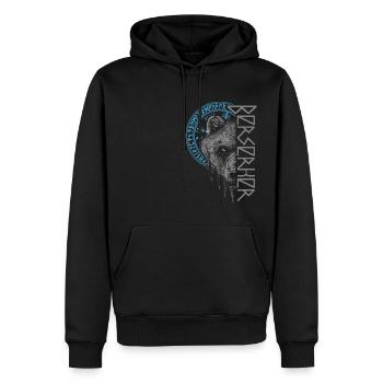 Berserker Bear Warrior Odin Nordic Rune Symboles - Sweat à capuche Premium bio Homme - noir - Devant - Nico (187cm)