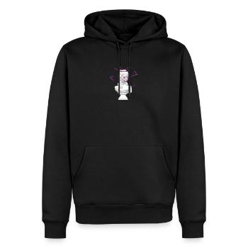 Büste einer Frau markiert. Kunst - Männer Premium Bio Hoodie - Schwarz - Vorne - Nico (187cm)