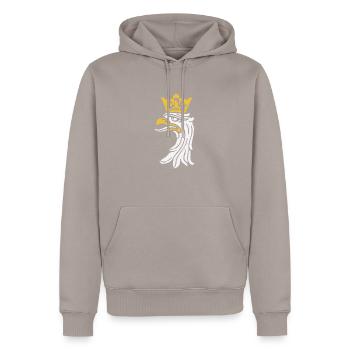 Polen Landesfarben Flagge Heimat Tradition - Männer Premium Bio Hoodie - Taupe - Vorne - Nico (187cm)