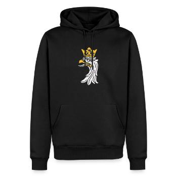 Polen Landesfarben Flagge Heimat Tradition - Männer Premium Bio Hoodie - Schwarz - Vorne - Nico (187cm)