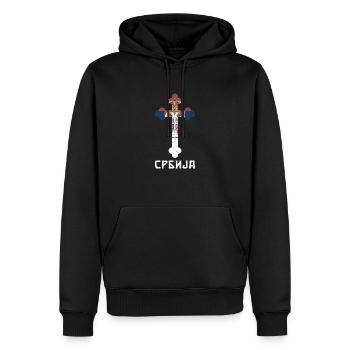 Srbija Serbien Serbe Heimat Balkan Patriotisch Adl - Männer Premium Bio Hoodie - Schwarz - Vorne - Nico (187cm)