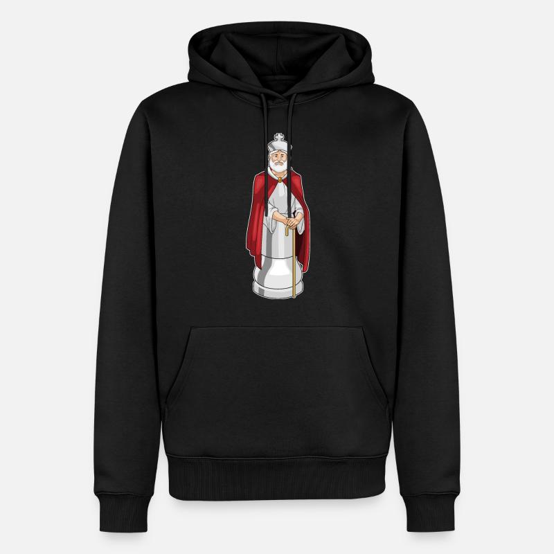 Pièce d’échecs Roi Échecs - Sweat à capuche Premium bio Homme - noir