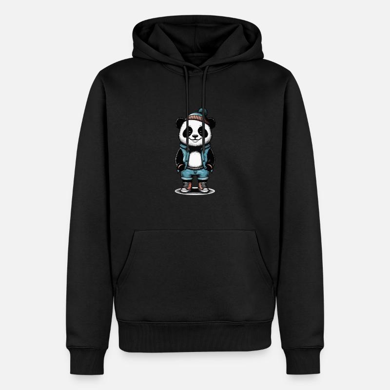 Cool Panda - Sweat à capuche Premium bio Homme - noir