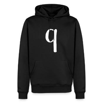 9 - Men’s Premium Organic Hoodie - black - Front - Nico (187cm)
