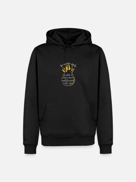 be a pineapple - Männer Premium Bio Hoodie - Schwarz