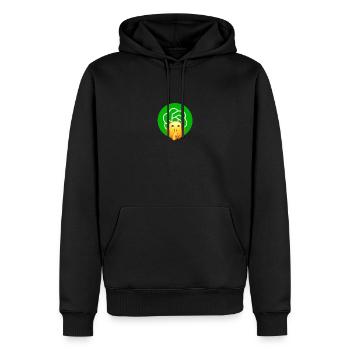 CHUT GPT - Sweat à capuche Premium bio Homme - noir - Devant - Nico (187cm)