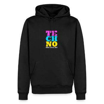 Rave Raver Techno music Techno bass Mischpult - Männer Premium Bio Hoodie - Schwarz - Vorne - Nico (187cm)