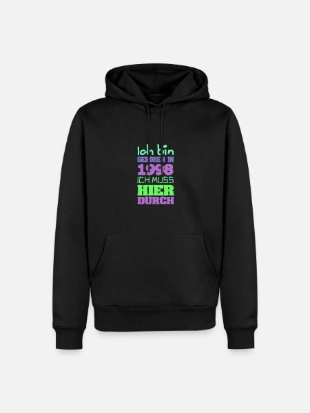 1998 - Männer Premium Bio Hoodie - Schwarz