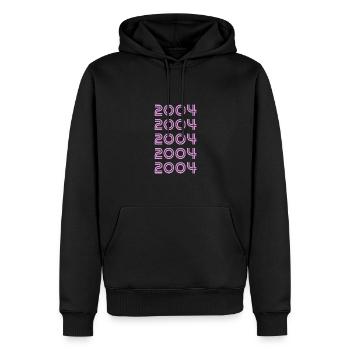 2004 - Männer Premium Bio Hoodie - Schwarz - Vorne - Nico (187cm)