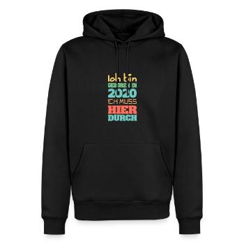 en 2020 - Sweat à capuche Premium bio Homme - noir - Devant - Nico (187cm)