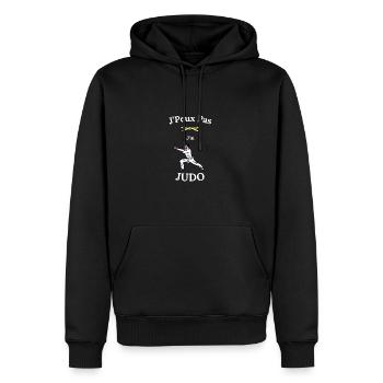 J'peux pas, j'ai Judo - Sweat à capuche Premium bio Homme - noir - Devant - Nico (187cm)