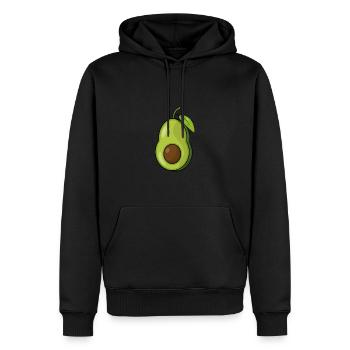 AVOCADO - Männer Premium Bio Hoodie - Schwarz - Vorne - Nico (187cm)