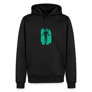 Fitness - Sport - Endurance - Workout - Men’s Premium Organic Hoodie - black - Front - Nico (187cm)