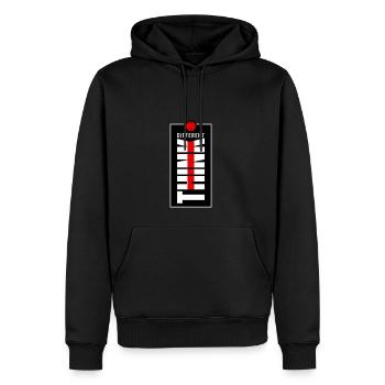 Think different. - Sweat à capuche Premium bio Homme - noir - Devant - Nico (187cm)