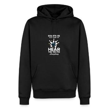 Drôle de dire, je peux presque utiliser les dix broches la - Sweat à capuche Premium bio Homme - noir - Devant - Nico (187cm)