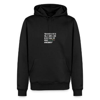 Lustige Sprüche Arbeit Witzige Geschenke Schicht - Männer Premium Bio Hoodie - Schwarz - Vorne - Nico (187cm)