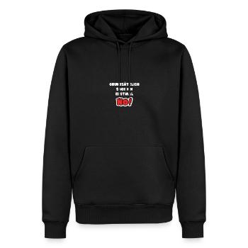Avant de demander Pas Drôle Humour Cadeaux Drôle - Sweat à capuche Premium bio Homme - noir - Devant - Nico (187cm)