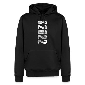 Opa 2022 Großvater Geschenk - Männer Premium Bio Hoodie - Schwarz - Vorne - Nico (187cm)