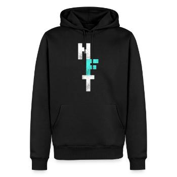 Vintage Cryptocurrency Crypto Trader Art NFT - Männer Premium Bio Hoodie - Schwarz - Vorne - Nico (187cm)