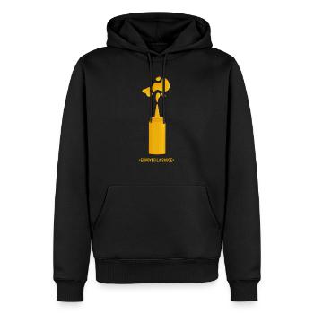 envoyer la sauce mayo V2 - Sweat à capuche Premium bio Homme - noir - Devant - Nico (187cm)
