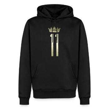 11 number crown - Men’s Premium Organic Hoodie - black - Front - Nico (187cm)