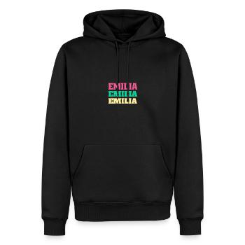 Emilia Birthday Gifts Emilia's - Men’s Premium Organic Hoodie - black - Front - Nico (187cm)
