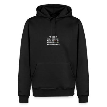 Professioneller Kaffee Trinker Lustige Sprüche - Männer Premium Bio Hoodie - Schwarz - Vorne - Nico (187cm)