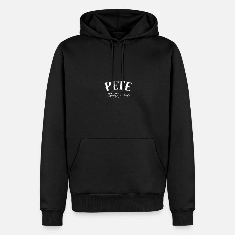 Pierre Pierre - Sweat à capuche Premium bio Homme - noir