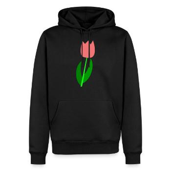Tulip Niederlande - Männer Premium Bio Hoodie - Schwarz - Vorne - Nico (187cm)